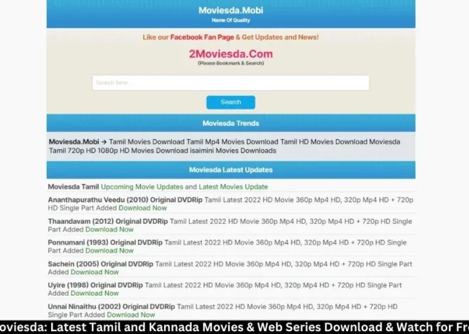 Moviesda: Latest Tamil and Kannada Movies & Web Series Download & Watch for Free